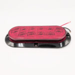 LED; Surface Mount; 6in Oval; RED; Stop/Tail/Signal