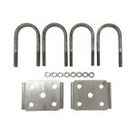 U-bolt Axle Kit; 2-3/8in round; 2K-3.5K; 1-3/4in spring w/ plate