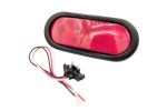 Light Kit; 6in Oval; Red w/ grommet & pigtail - Image 2