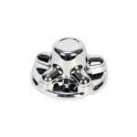Hub Cover; 5 on 4.5in Chrome plated plastic